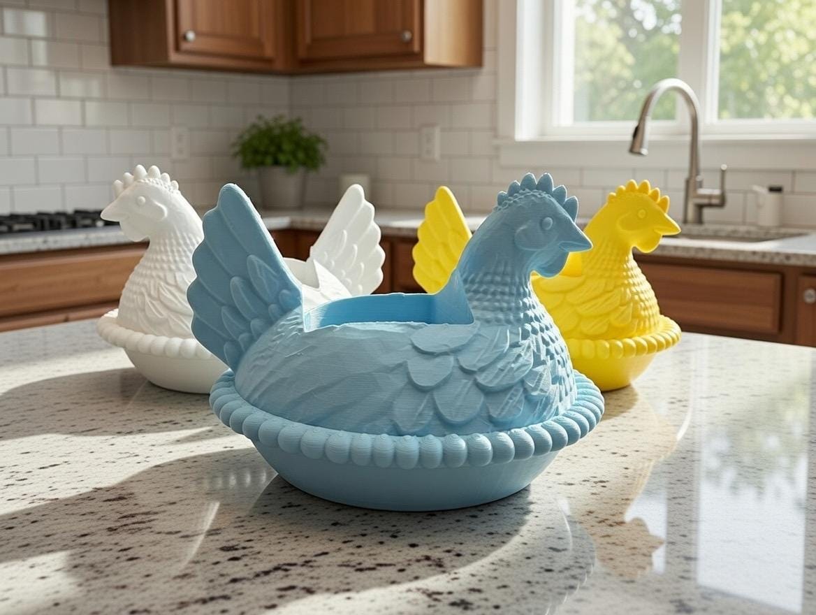 Farmhouse Hen on Nest Soap Dispenser | Chicken Soap Holder, Rustic Decor