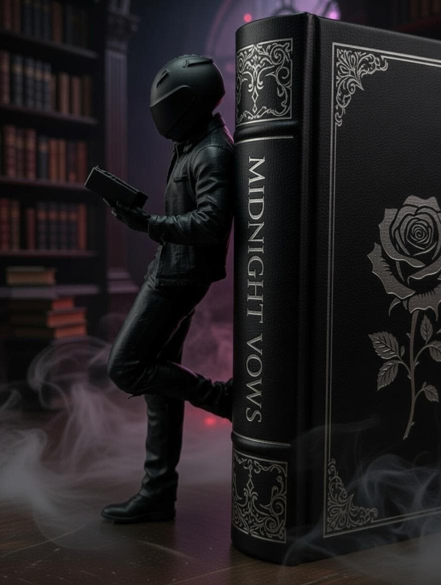Dark Romance Biker Shelf Sitter | Booktok Decor, Spicy Reader Figure (5.75" Tall)