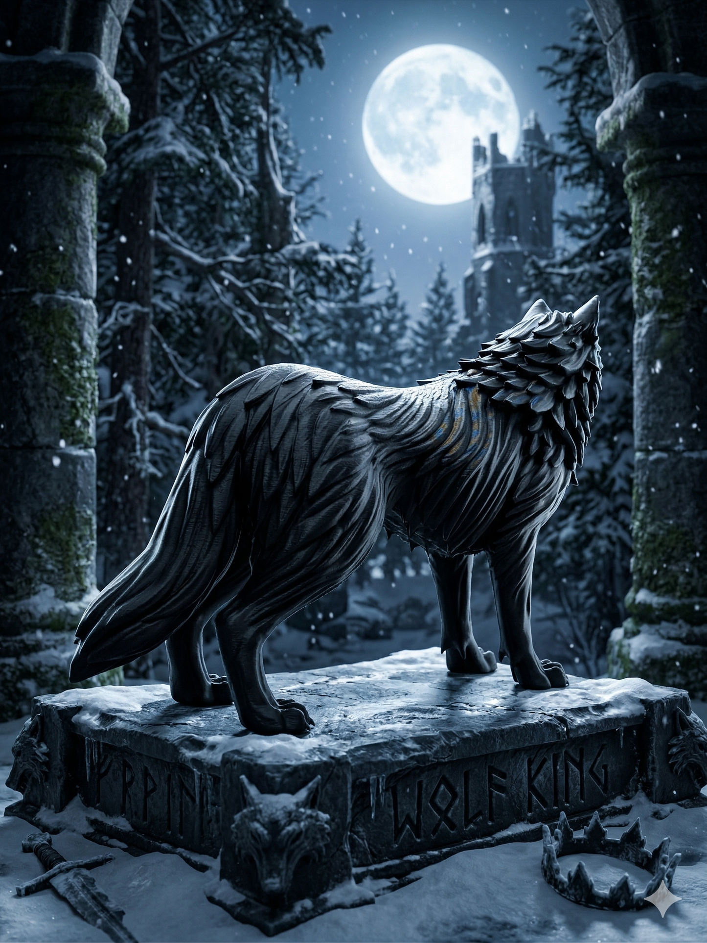 The Wolf King Inspired 3D Printed Figurine | Romantasy Bookshelf Decor