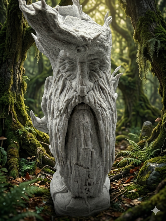 Treebeard Bust - 7" 3D Printed Lord of the Rings Inspired Ent Statue | Fantasy Bookshelf Decor