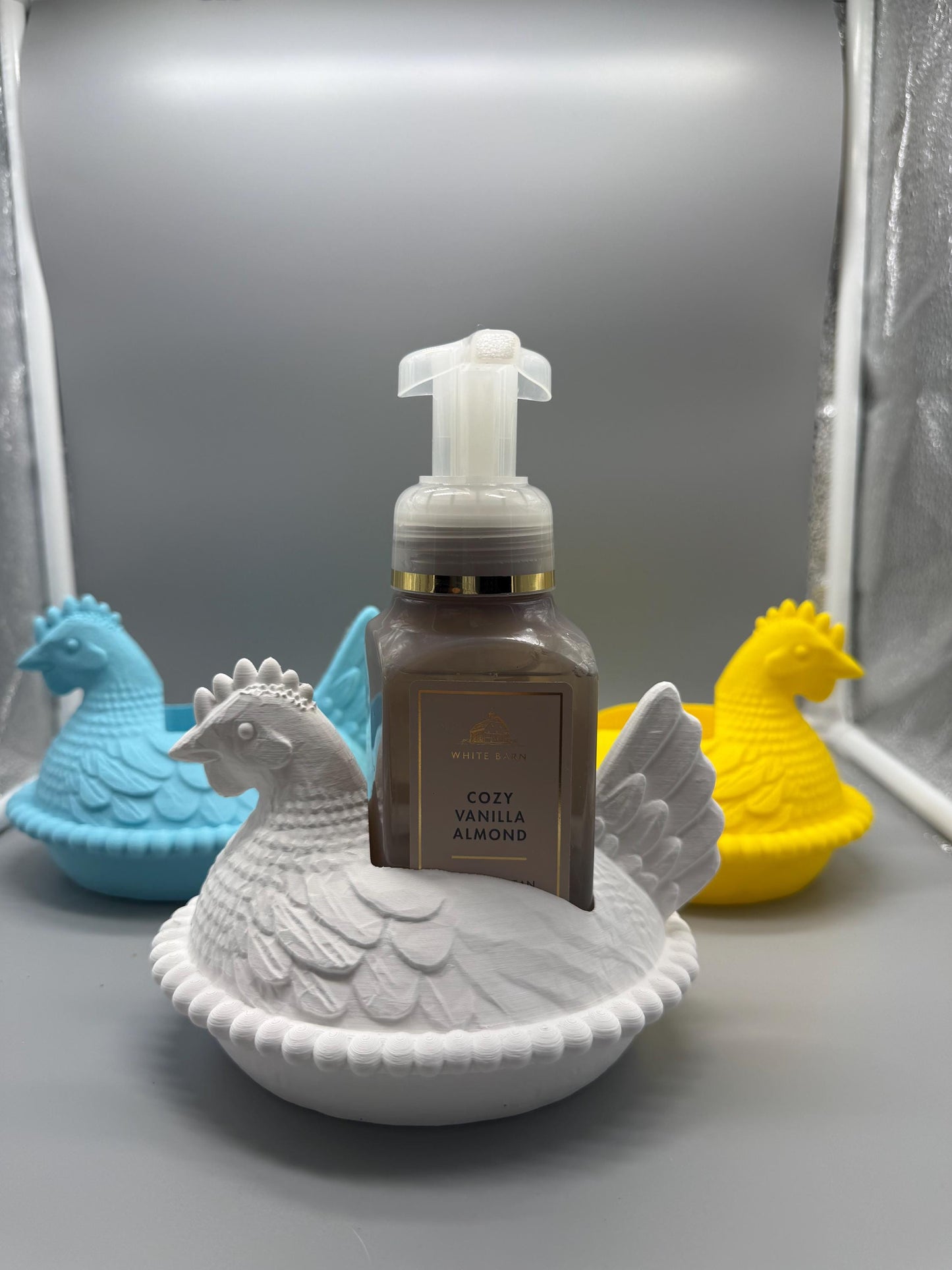 Farmhouse Hen on Nest Soap Dispenser | Chicken  Soap Holder, Rustic Decor
