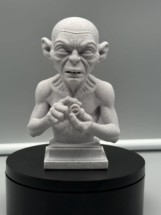 Smeagol / gollum bust – faux stone statue – "my precious" fantasy decor – middle earth fan gift