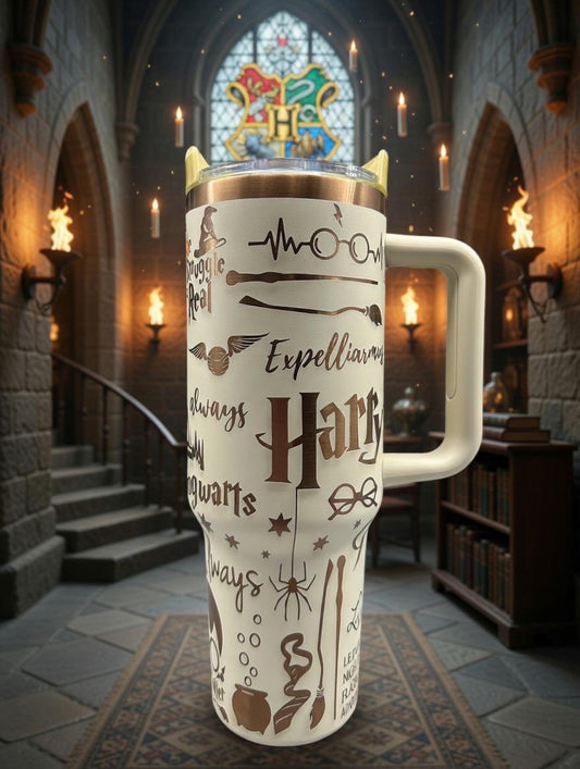 Wizarding World Laser Engraved Tumbler | Full Wrap Stainless Steel Travel Cup