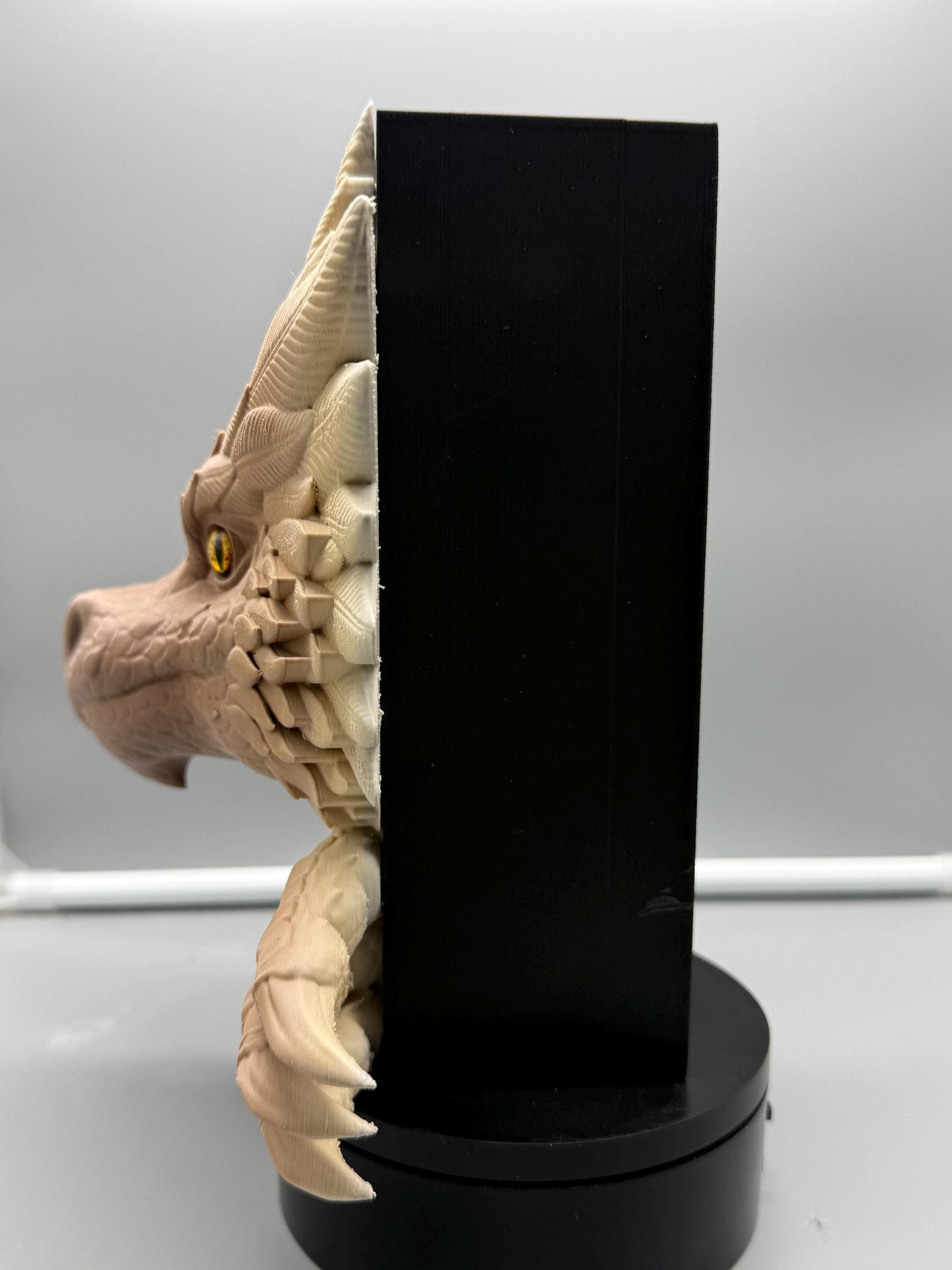 Feathered dragon bookend | fantasy bookshelf decor | dragon romantasy bookish gift | 8" library shelf insert