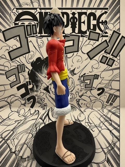 13-Inch Luffy Straw Hat Pirate Figurine | Anime Manga Statue, Bookshelf Decor, One Piece