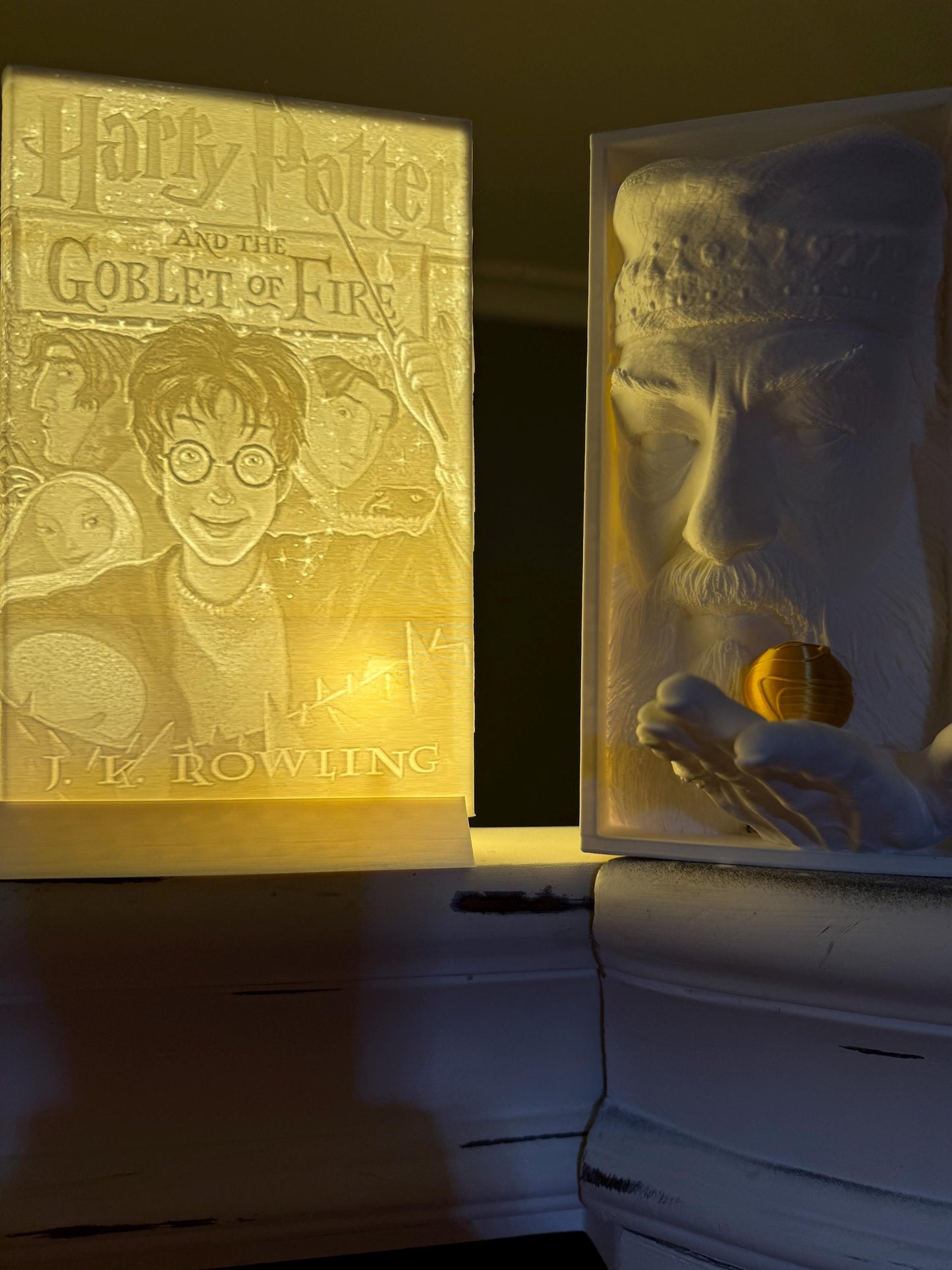 Wise Wizard Headmaster Book Nook | Fantasy Library Decor, Dumbledore Sculpture