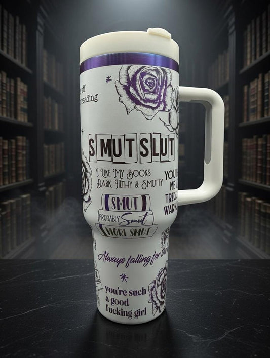 Smutty Book Club 40oz Tumbler | Spicy Reader Laser Engraved Cup | Dark Romance Bookish Mug