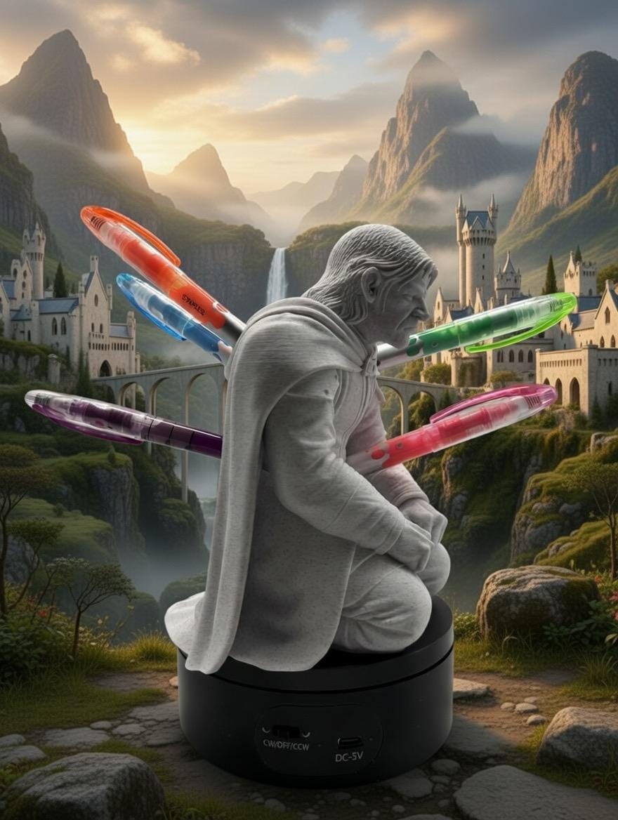 Boromir Pen Holder | Fantasy Fan Desk Accessory | 3D Printed Organizer