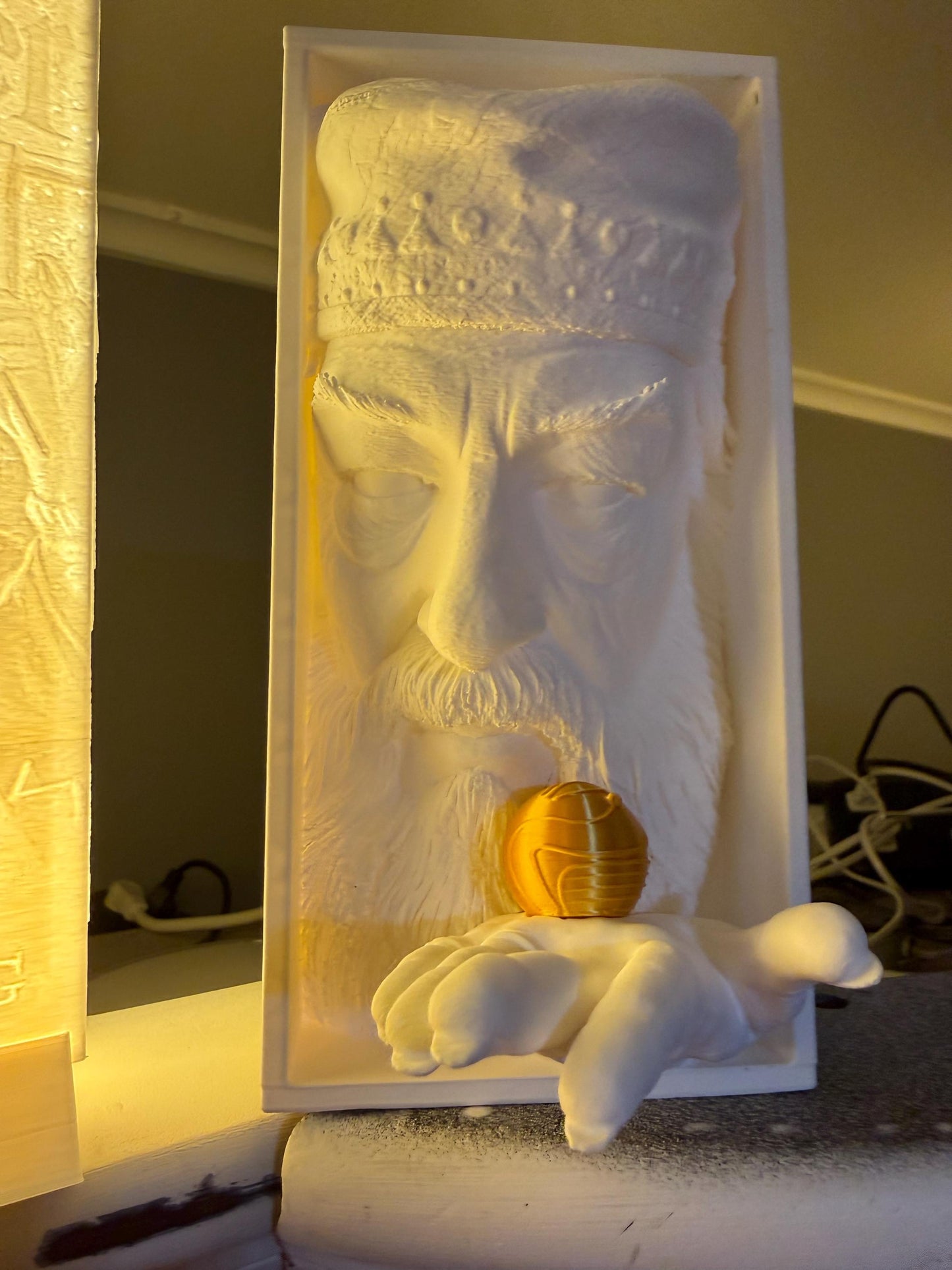 Wise Wizard Headmaster Book Nook | Fantasy Library Decor, Dumbledore Sculpture