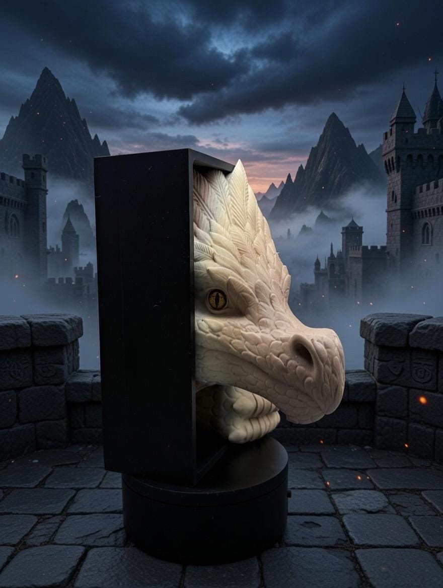 Feathered dragon bookend | fantasy bookshelf decor | dragon romantasy bookish gift | 8" library shelf insert