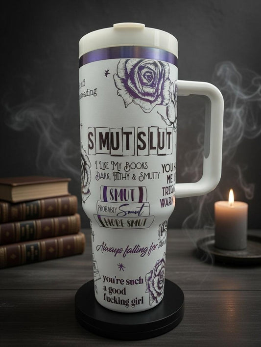 Smutty Book Club 40oz Tumbler | Spicy Reader Laser Engraved Cup | Dark Romance Bookish Mug
