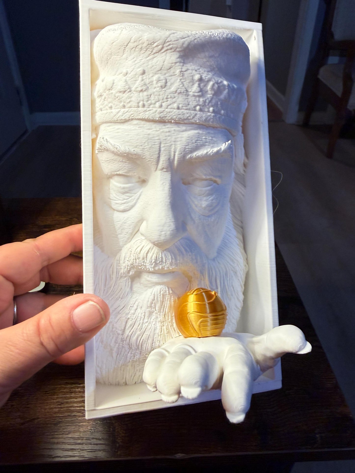 Wise Wizard Headmaster Book Nook | Fantasy Library Decor, Dumbledore Sculpture