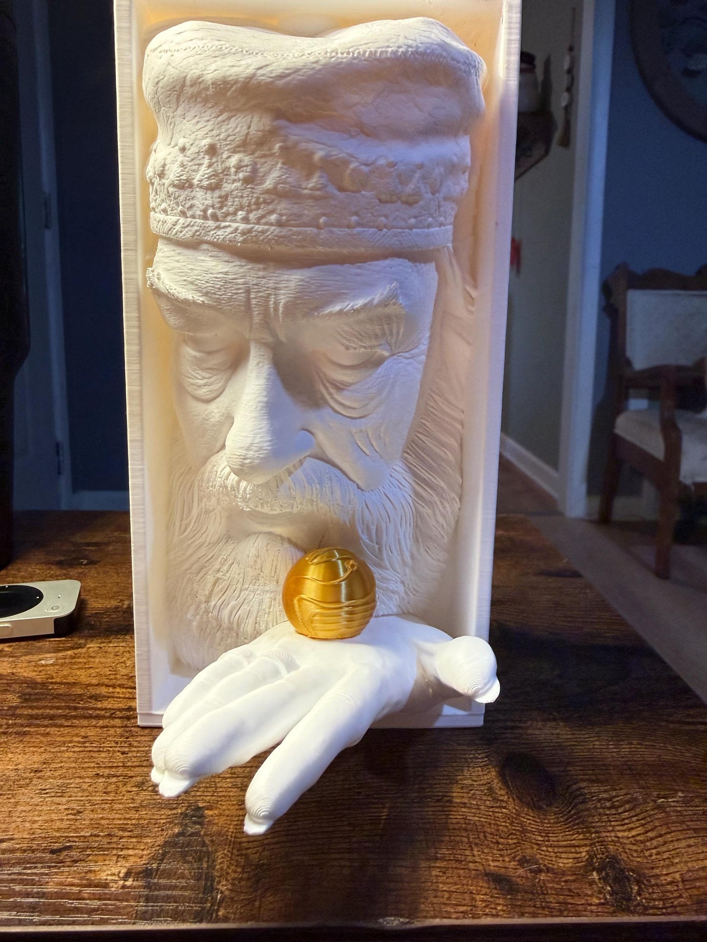 Wise Wizard Headmaster Book Nook | Fantasy Library Decor, Dumbledore Sculpture