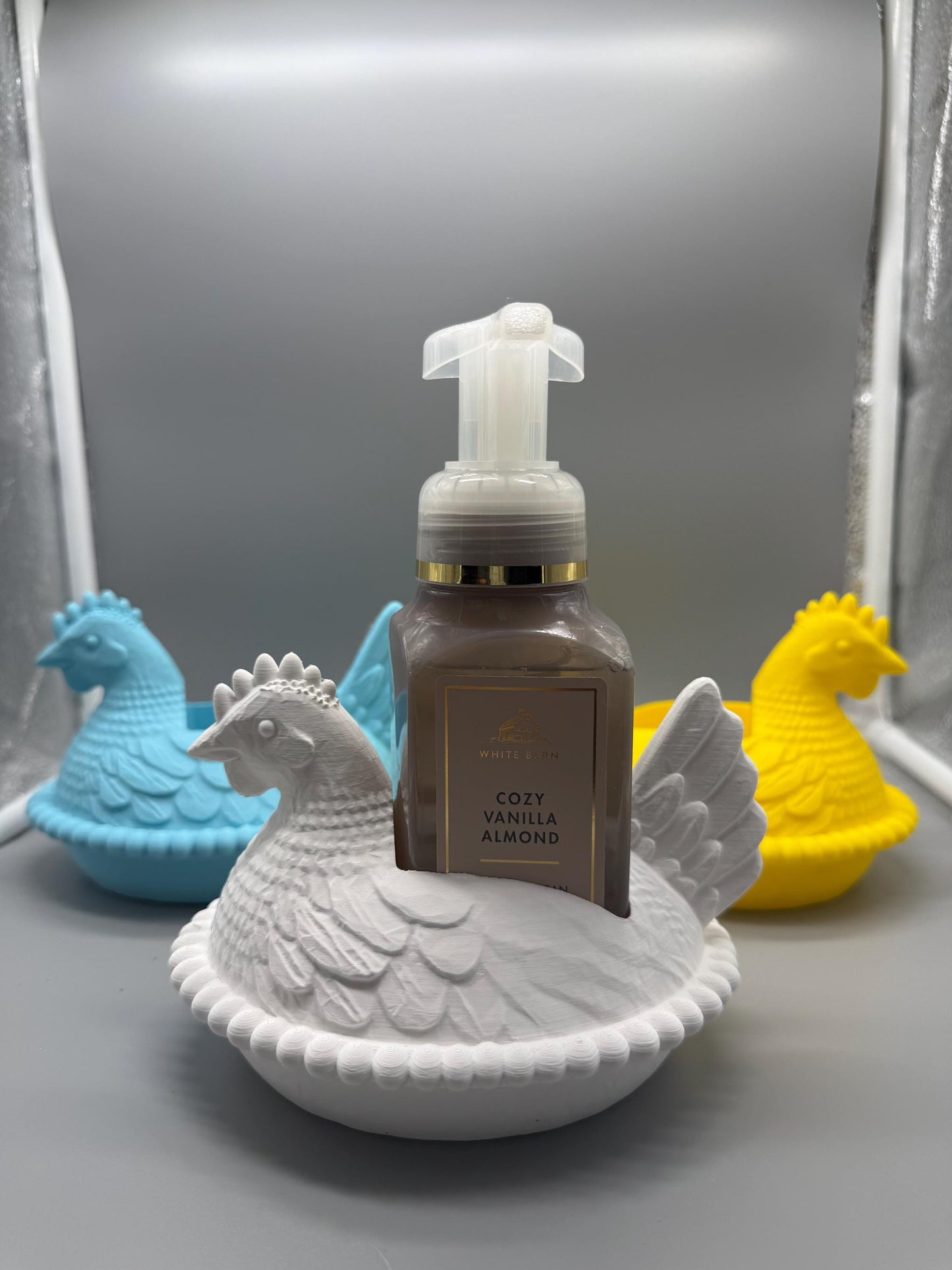 Farmhouse Hen on Nest Soap Dispenser | Chicken  Soap Holder, Rustic Decor