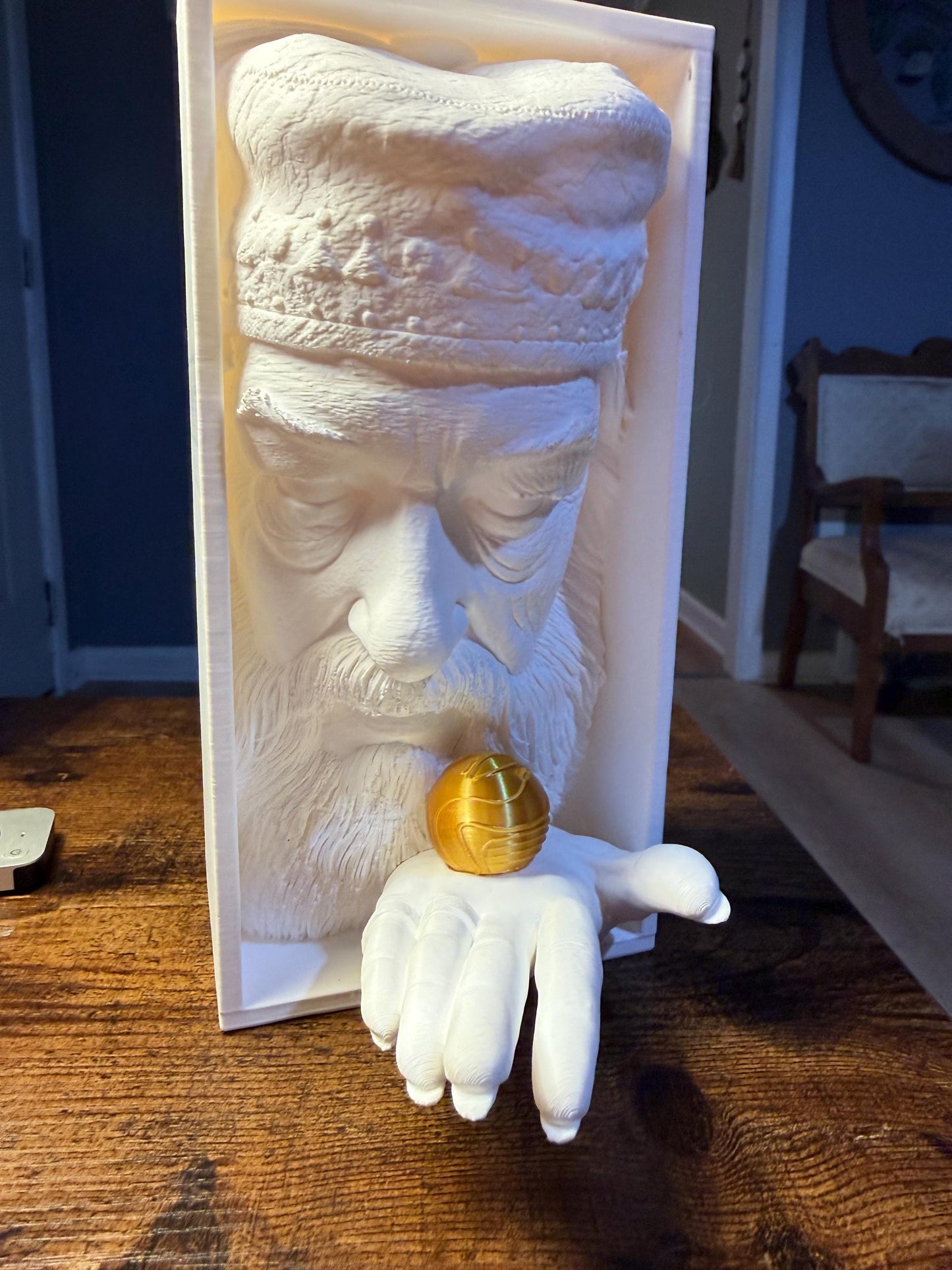 Wise Wizard Headmaster Book Nook | Fantasy Library Decor, Dumbledore Sculpture