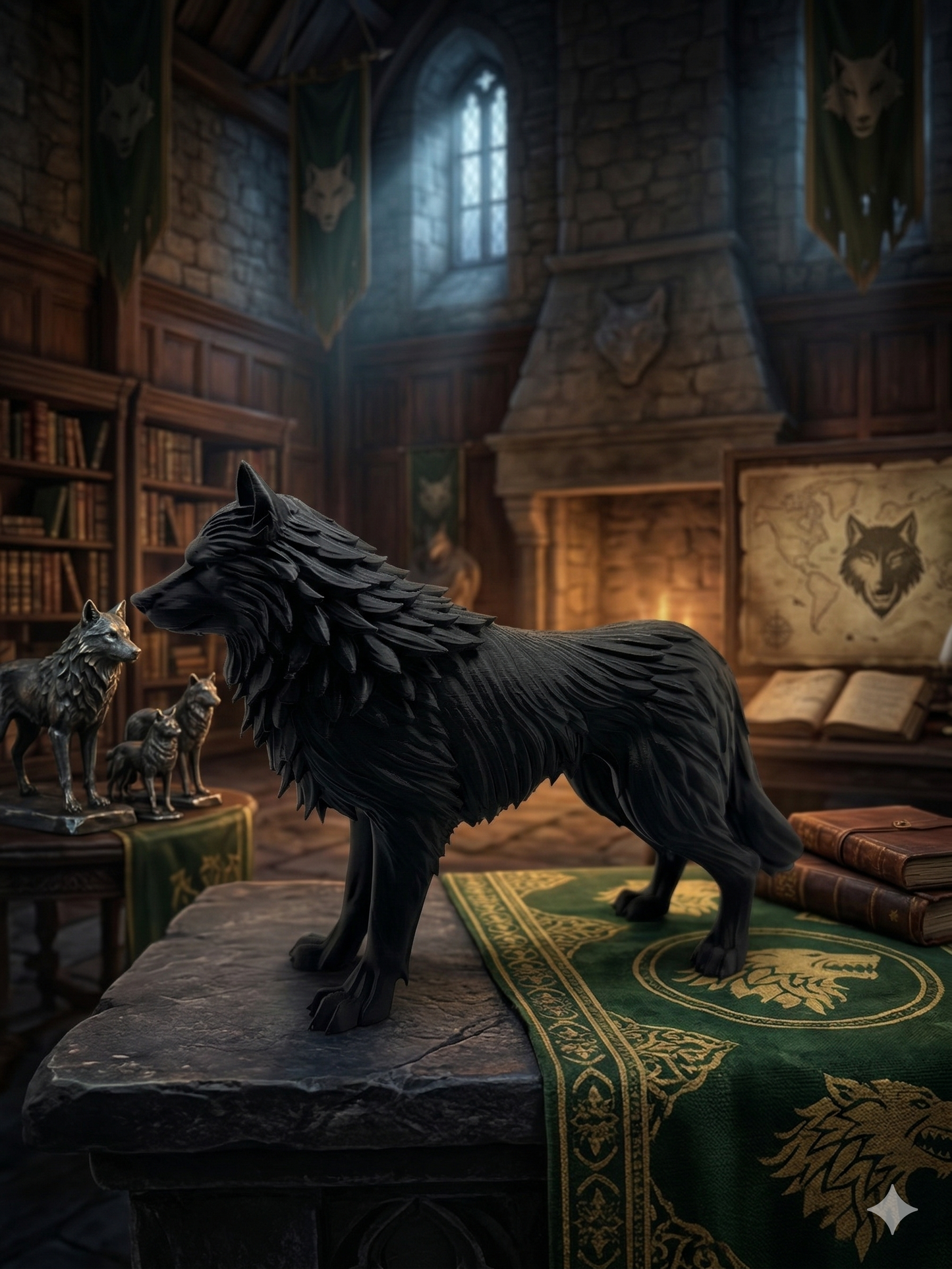 The Wolf King Inspired 3D Printed Figurine | Romantasy Bookshelf Decor