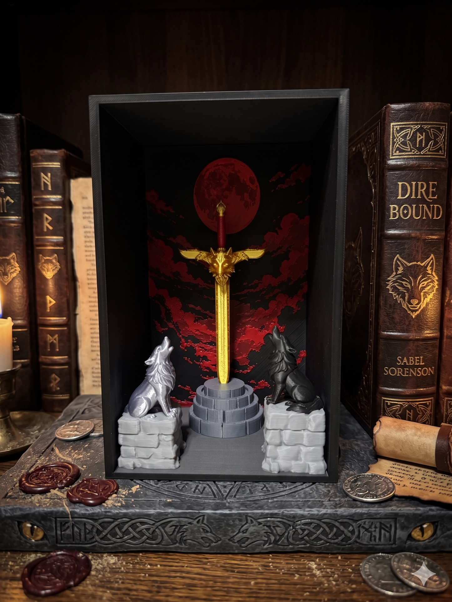 Dire Bound Book Nook Diorama | Sabel Sorenson Inspired Bookshelf Insert