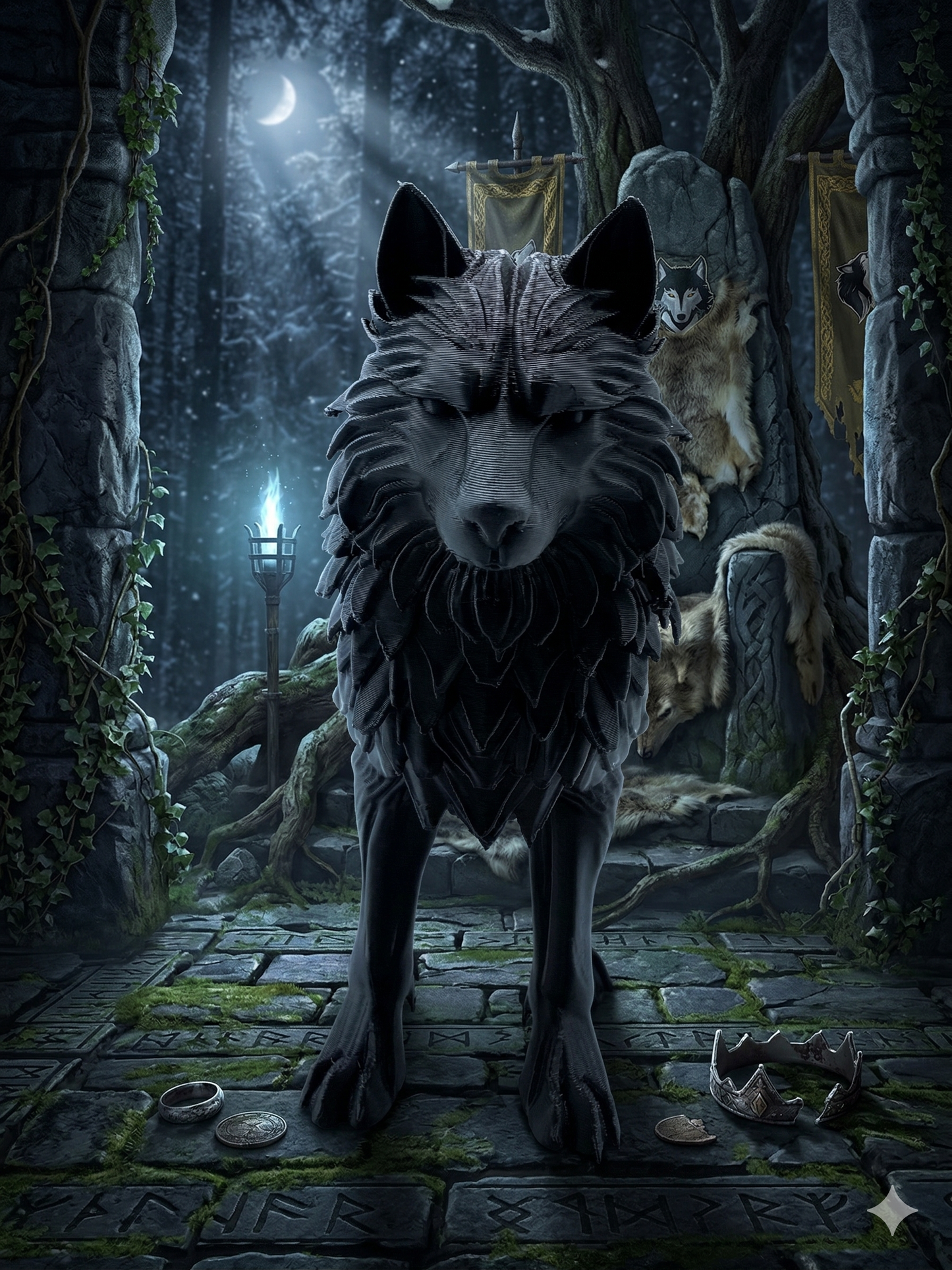 The Wolf King Inspired 3D Printed Figurine | Romantasy Bookshelf Decor