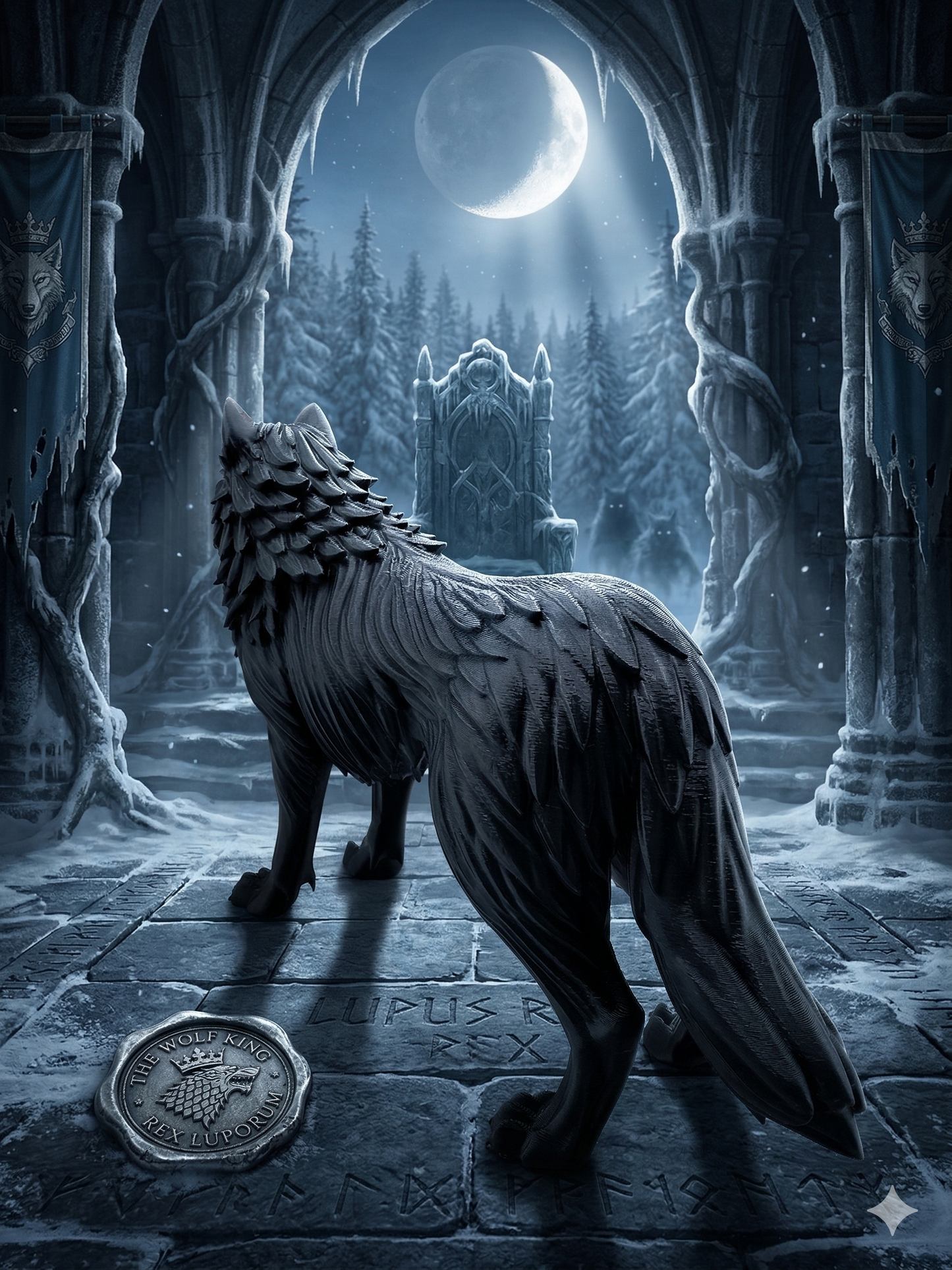 The Wolf King Inspired 3D Printed Figurine | Romantasy Bookshelf Decor