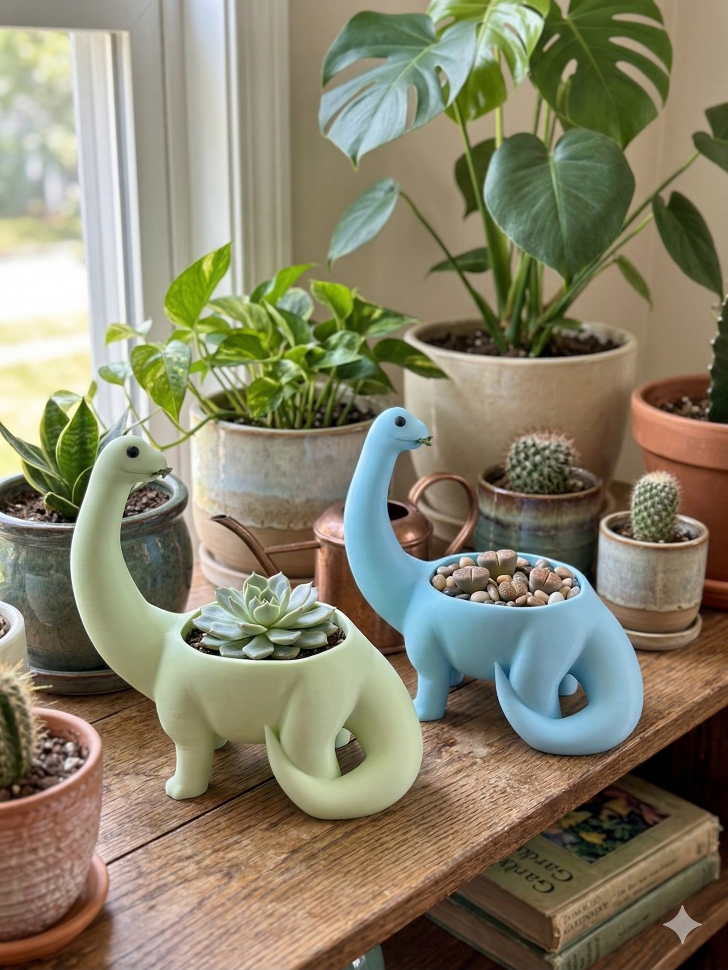 Adorable Brontosaurus Planter | 3D Printed 4.5" Pot Holder