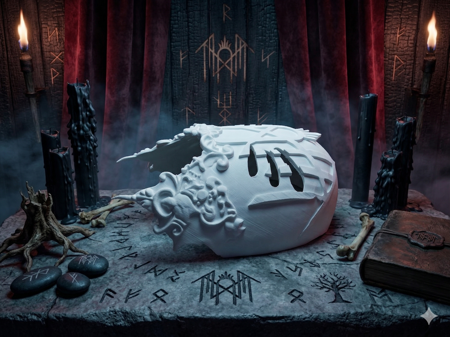 Vessel-Inspired 3D Printed Mask | Sleep Token Cosplay & Wall Art