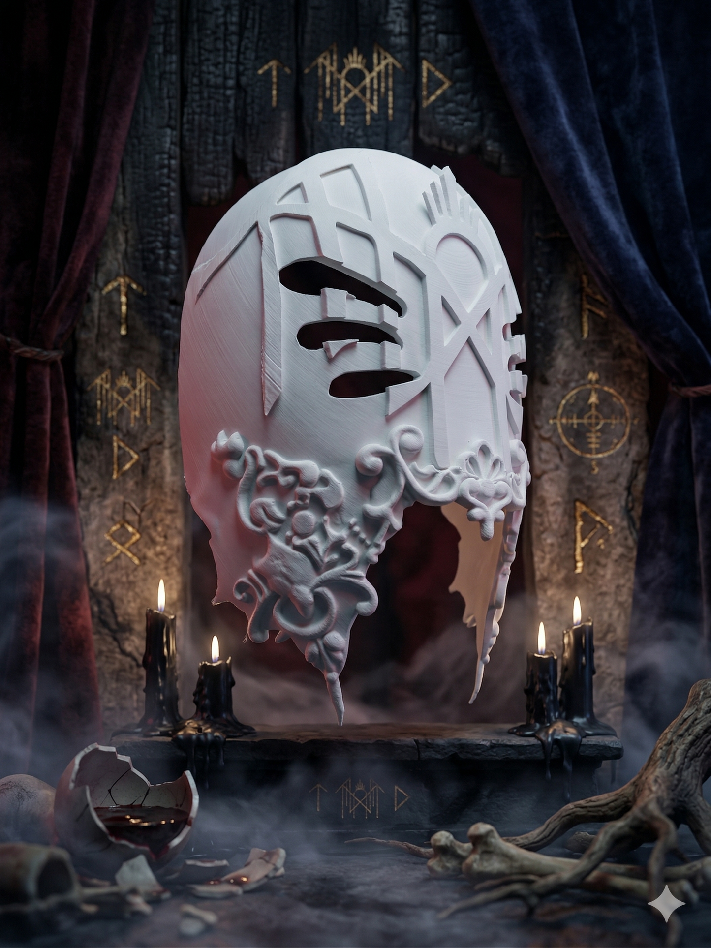 Vessel-Inspired 3D Printed Mask | Sleep Token Cosplay & Wall Art