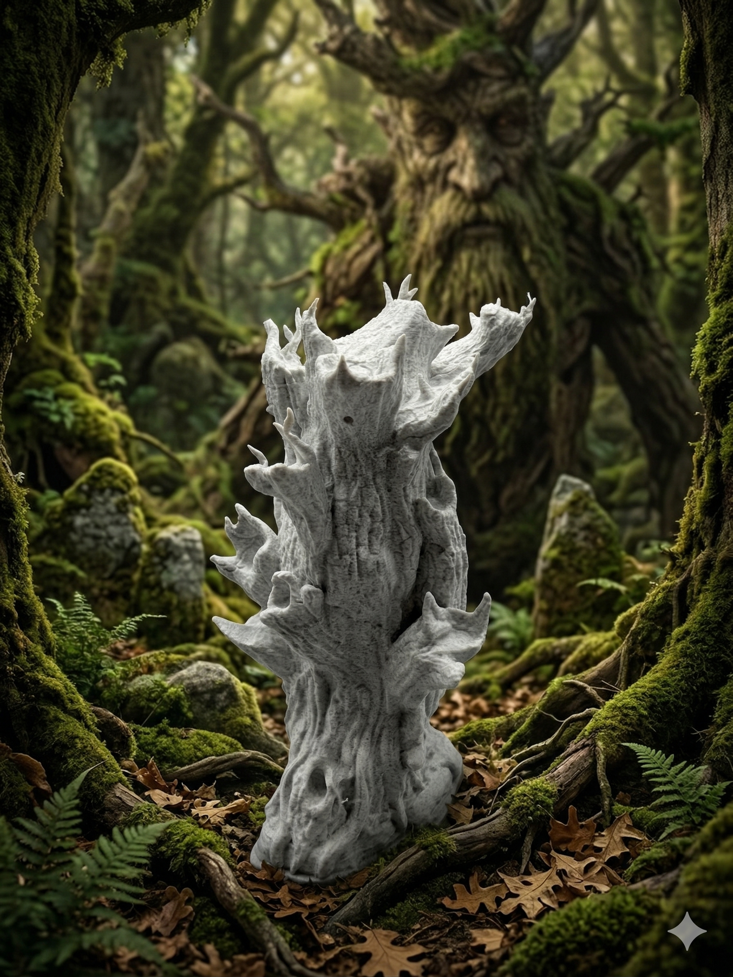 Treebeard Bust - 7" 3D Printed Lord of the Rings Inspired Ent Statue | Fantasy Bookshelf Decor