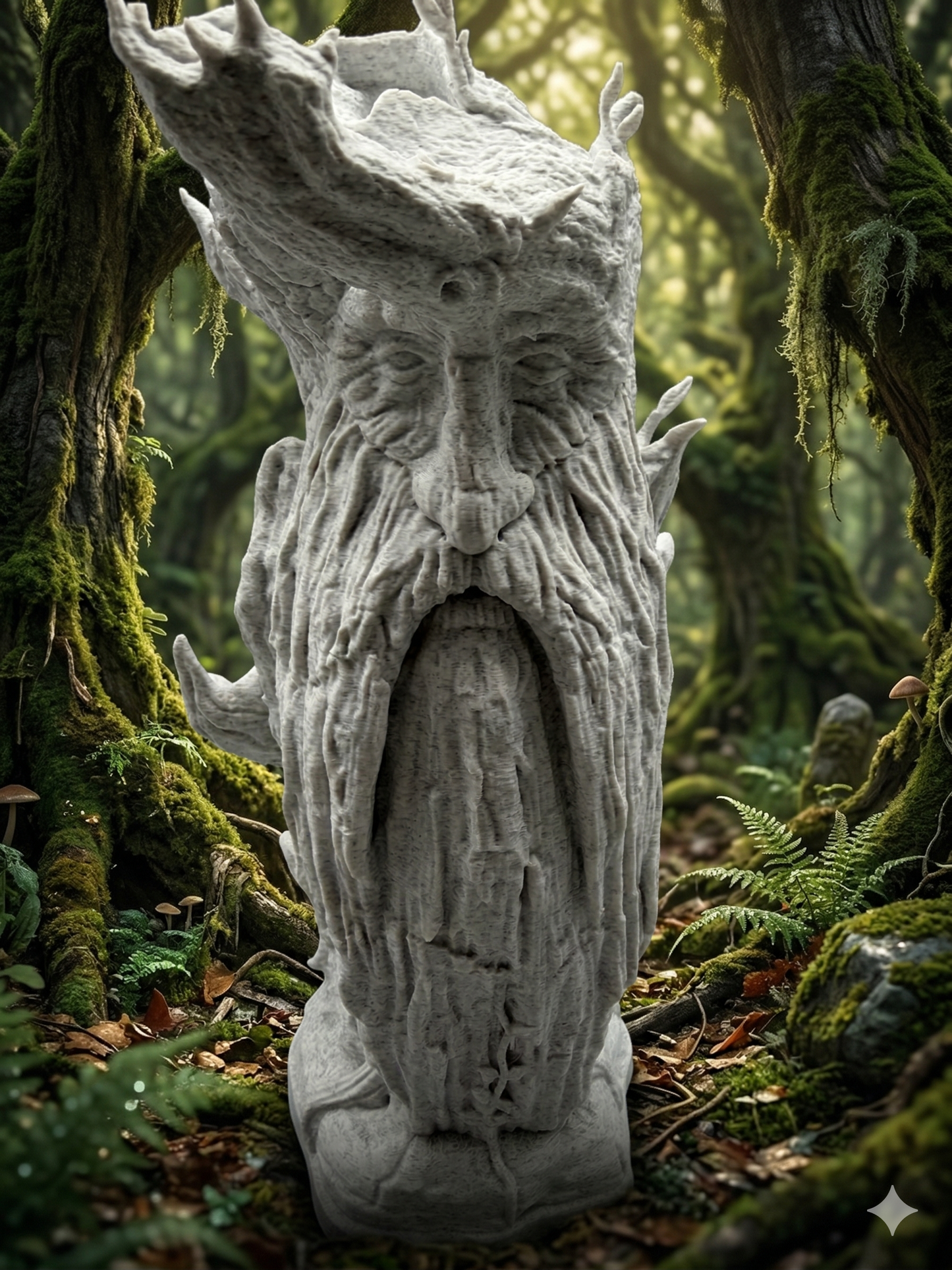 Treebeard Bust - 7" 3D Printed Lord of the Rings Inspired Ent Statue | Fantasy Bookshelf Decor