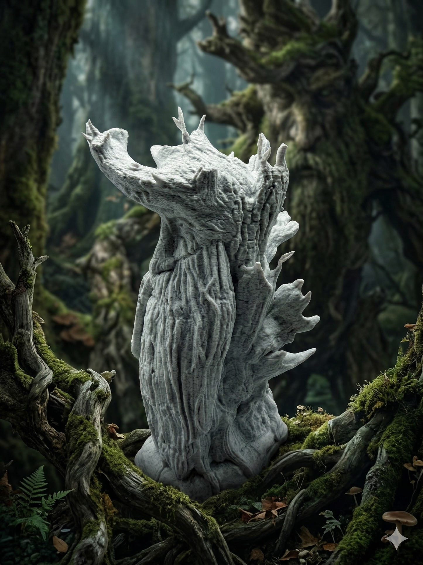 Treebeard Bust - 7" 3D Printed Lord of the Rings Inspired Ent Statue | Fantasy Bookshelf Decor