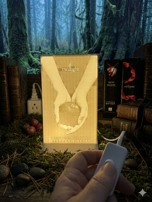 Twilight Book Replica 3D Printed Lithophane Lamp