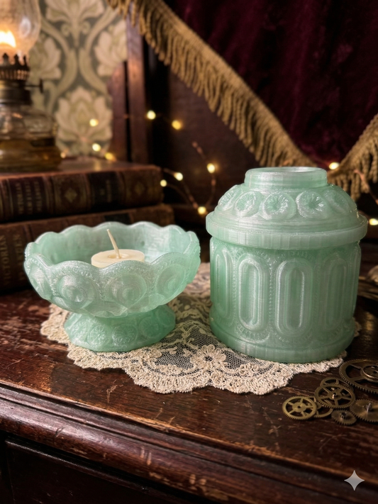 Moon and Star Vintage Style Fairy Lamp – 3D Printed Romantasy Decor