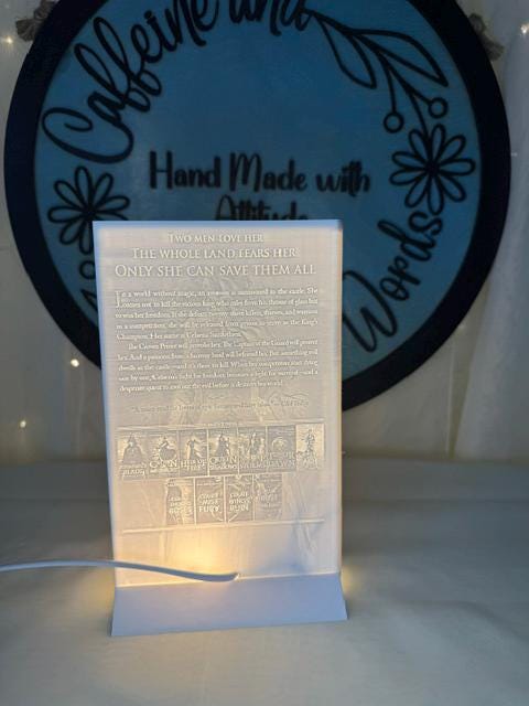 Fae Assassin Lithophane Book Lamp | Throne of Glass Decor | Book Nook