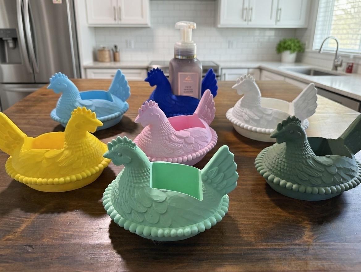 Farmhouse Hen on Nest Soap Dispenser | Chicken  Soap Holder, Rustic Decor