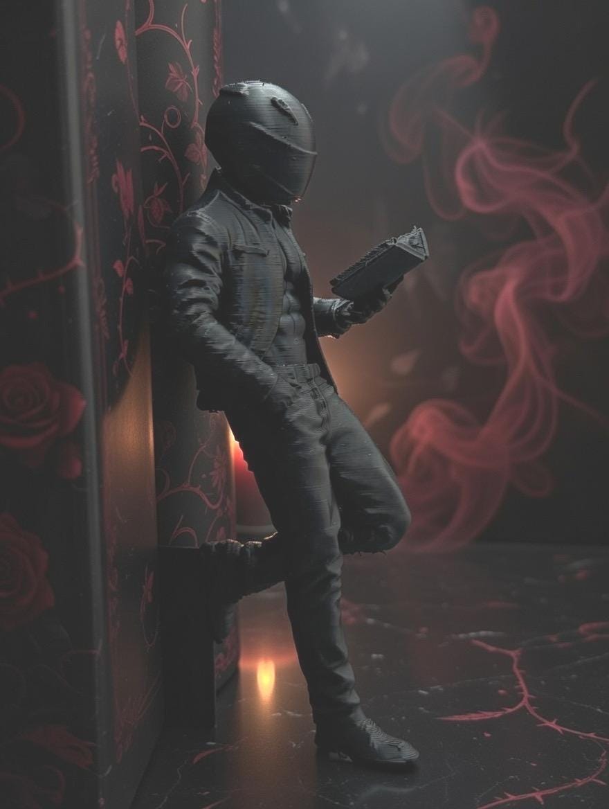 Dark Romance Biker Shelf Sitter | Booktok Decor, Spicy Reader Figure (5.75" Tall)