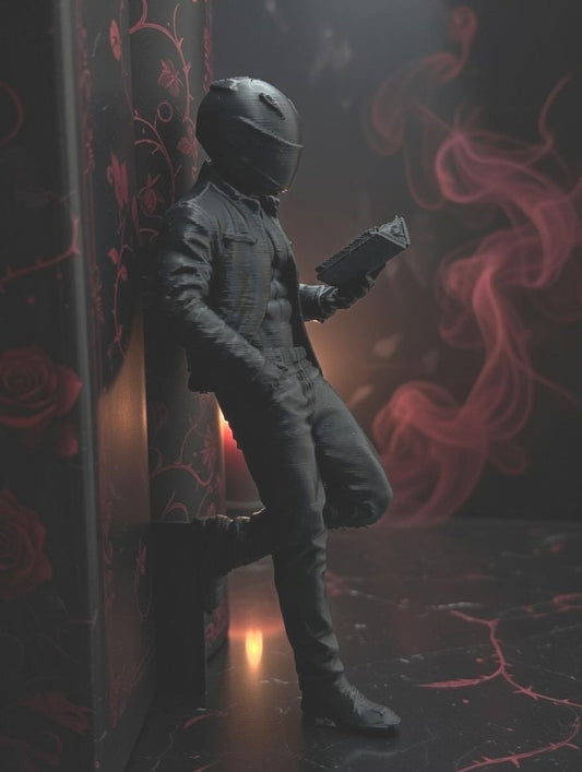 Dark Romance Biker Shelf Sitter | Booktok Decor, Spicy Reader Figure (5.75" Tall)
