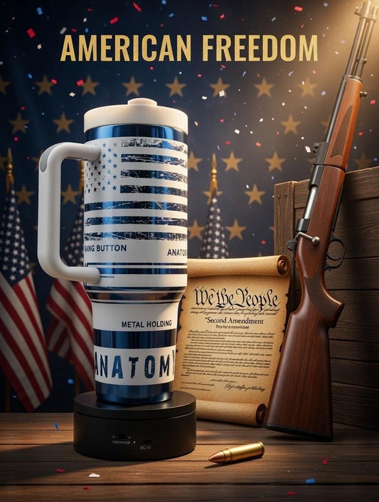 Anatomy of a Pew 40oz Tumbler | Laser Engraved Blue Mirror Stainless Steel Mug